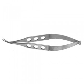 Gills Capsulotomy Scissor Angled Blades with Curved Tips - Sharp Points Stainless Steel